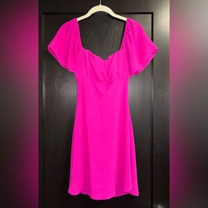 Hot pink dress with tie back Size:M
